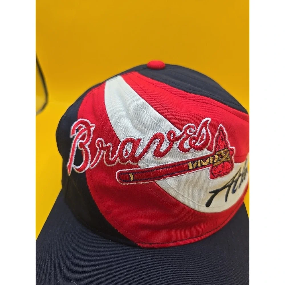 VIntage Atlanta Braves Snap Back Hat. 90's Excellent Condition! **Rare Find** - Picture 8 of 9